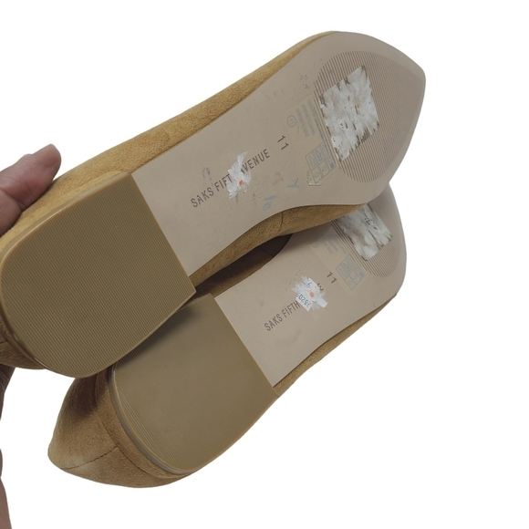 Saks 5th Avenue | Women's Classic Tan Suede Leather Flat Esma Loafers (Size 11) - Picture 14 of 14
